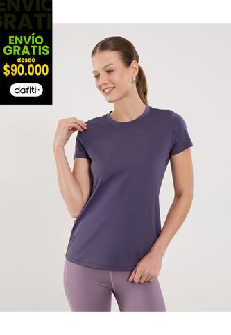 Camiseta Para Mujer Manga Corta Cuello Redondo Color Morado Marca Ostu #40092533 Ostu