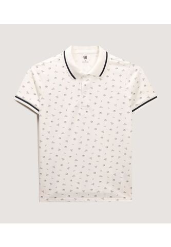 Polo Infantil Niño Manga Corta Color Crema Marca Ostu #80110105 Ostu