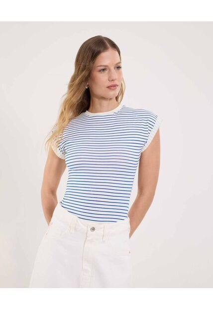 Body Para Mujer Manga Corta Color Crudo Marca Ostu #40200188