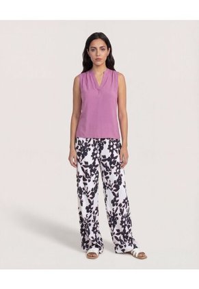 Blusa  Para Mujer Manga Sisa Color Morado Marca Ostu #40121204