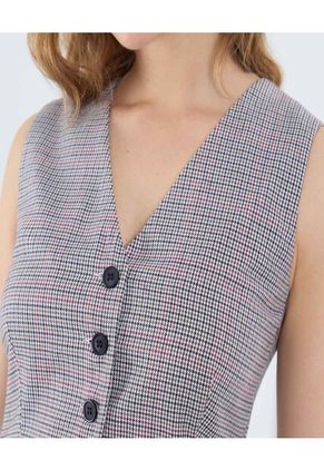 Chaleco Para Mujer Plano Color Café Marca Ostu #40250021