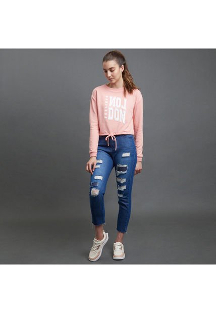 Jean Para Mujer Mom Color Azul  Marca Ostu #40160212