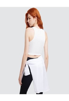 Crop Top Para Mujer Manga Sisa Color Crema Marca Ostu #40091498