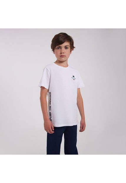 Camiseta Para Niño Manga Corta Color Blanco Marca Ostu #80090134