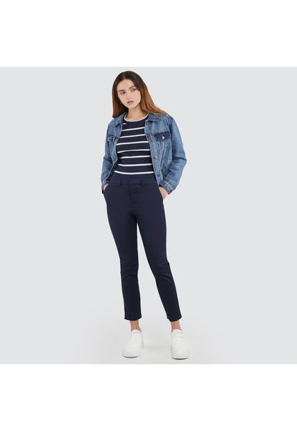 Pantalon Para Mujer Chino Color Azul Oscuro Marca Ostu #40070345