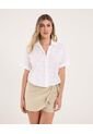 Blusa Para Mujer Manga Corta Color Crudo Marca Ostu #40121175 de Ostu