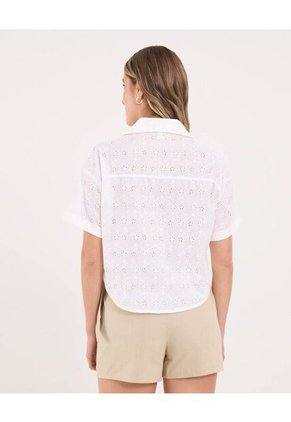 Blusa Para Mujer Manga Corta Color Crudo Marca Ostu #40121175