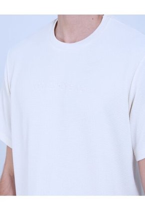 Camiseta Para Hombre Manga Corta Color Crema Marca Ostu #60091521