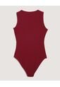 Body  Para Mujer Manga Sisa Color Vino Marca Ostu #40200222 de Ostu