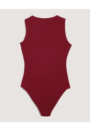 Body  Para Mujer Manga Sisa Color Vino Marca Ostu #40200222