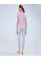 Pijama Para Mujer M/C Capri Color Lila  Marca Ostu #40040403 de Ostu