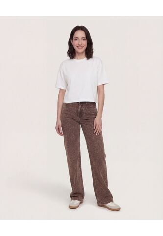 Camiseta  Para Mujer Crop Top Manga Corta Color Crudo Marca Ostu #40098233 Ostu