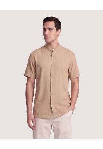 Camisa Manga Larga Con Bolsillo  Para Hombre Café Ostu Ostu