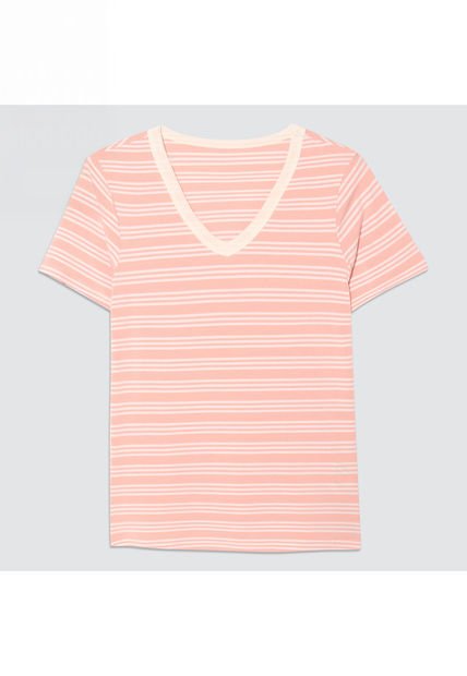 Camiseta Para Mujer Manga Corta Color Rosado  Marca Ostu #40091859