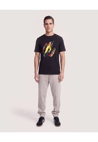 Camiseta Abstract Avengers  Para Hombre Negro Ostu Ostu