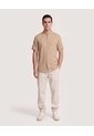 Camisa Manga Larga Con Bolsillo  Para Hombre Café Ostu de Ostu