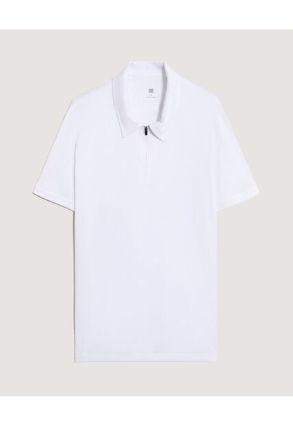 Polo  Para Hombre Cuello Maquina Sin Bolsillo Color Blanco Marca Ostu #60110886