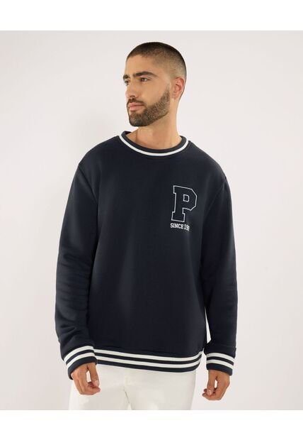 Buzo Para Hombre Cuello Redondo Color Azul Marca Ostu #60060586