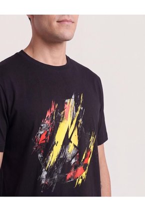 Camiseta Abstract Avengers  Para Hombre Negro Ostu