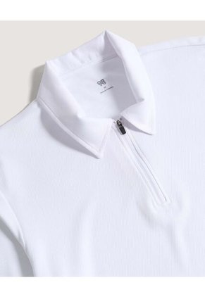 Polo  Para Hombre Cuello Maquina Sin Bolsillo Color Blanco Marca Ostu #60110886