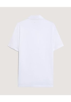 Polo  Para Hombre Cuello Maquina Sin Bolsillo Color Blanco Marca Ostu #60110886