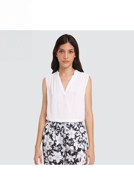 Blusa Para Mujer Manga Sisa Color Blanco Marca Ostu #40120713
