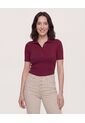 Polo  Para Mujer Manga Corta Color Vino Marca Ostu #40110187 de Ostu