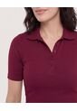 Polo  Para Mujer Manga Corta Color Vino Marca Ostu #40110187 de Ostu