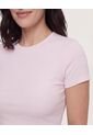 Camiseta  Para Mujer Crop Top Manga Corta Color Rosa Marca Ostu #40098218 de Ostu