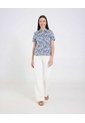 Camisa Manga Corta  Para Mujer Crudo Ostu de Ostu