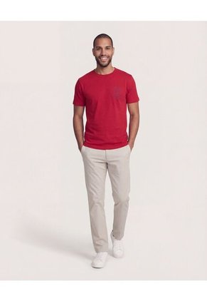 Camiseta  Para Hombre Manga Corta Cuello Redondo Color Naranja Marca Ostu #60091898