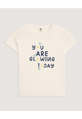 Camiseta Screen Manga Corta Para Niña  Infantil Niña Amarillo Ostu Ostu