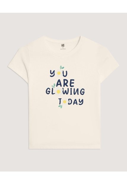 Camiseta Screen Manga Corta Para Niña  Infantil Niña Amarillo Ostu