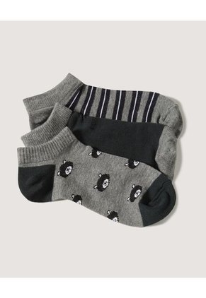 Medias Infantil Niño Invisible Algodon Color Negro Marca Ostu #80980080