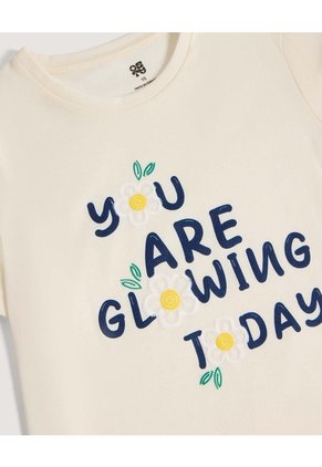 Camiseta Screen Manga Corta Para Niña Infantil Niña Amarillo Ostu