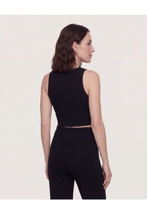 Top  Para Mujer Cuello Redondo Color Negro Marca Ostu #40228213