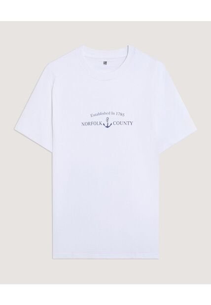 Camiseta  Para Hombre Manga Corta Cuello Redondo Color Blanco Marca Ostu #60091897