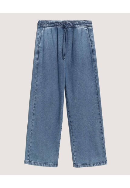 Jean  Infantil Niña Wide-Leg Color Azul Marca Ostu #90168262