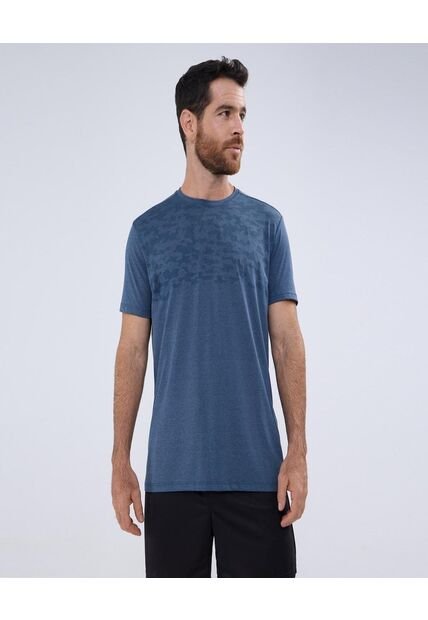 Camiseta Para Hombre Manga Corta Color Azul  Marca Ostu #60091369