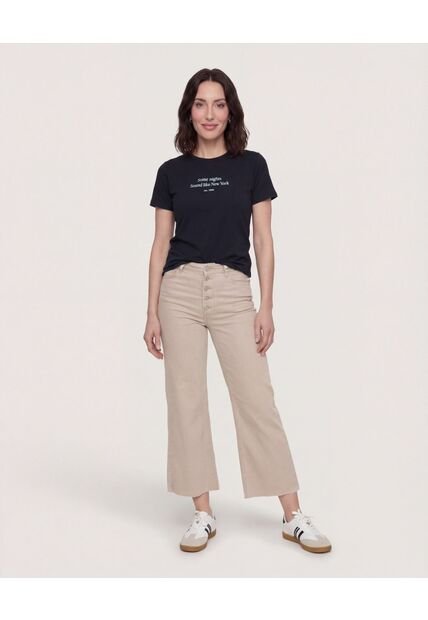 Camiseta  Para Mujer Manga Corta Cuello Redondo Color Negro Marca Ostu #40092726