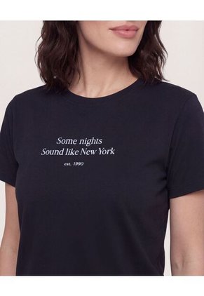 Camiseta  Para Mujer Manga Corta Cuello Redondo Color Negro Marca Ostu #40092726