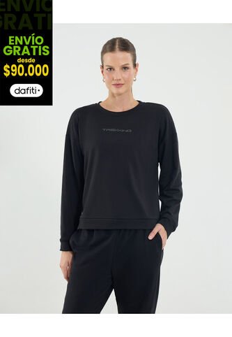 Buzo Para Mujer Cuello Redondo Color Negro Marca Ostu #40060482 Ostu