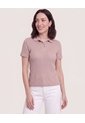 Polo Textura Classic Fit  Para Mujer Café Ostu de Ostu