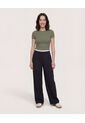 Camiseta  Para Mujer Crop Top Manga Corta Color Verde Marca Ostu #40098218 de Ostu