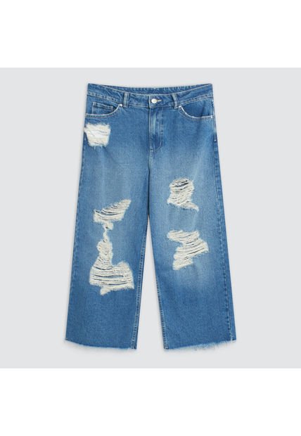 Jean Para Mujer Culotte Color Azul  Marca Ostu #40160259