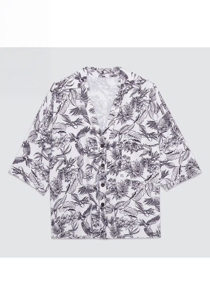 Camisa Para Mujer Manga Corta Color Blanco Marca Ostu #40010138