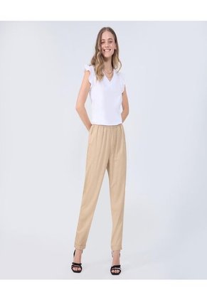 Pantalon Para Mujer Jogger Color Café Claro Marca Ostu #40070703