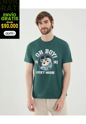 Camiseta Con Estampado Lucky Mouse  De Hombre #60091747 Ostu Ostu