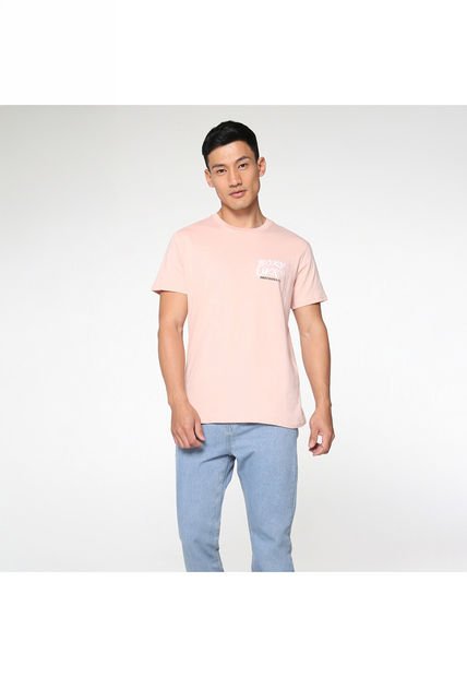 Camiseta Para Hombre Manga Corta Color Rosado  Marca Ostu #60090842
