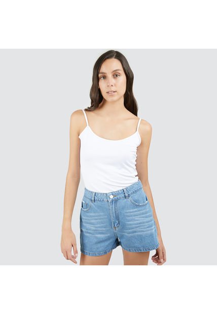 Short Para Mujer Relax Color Azul  Marca Ostu #40190116